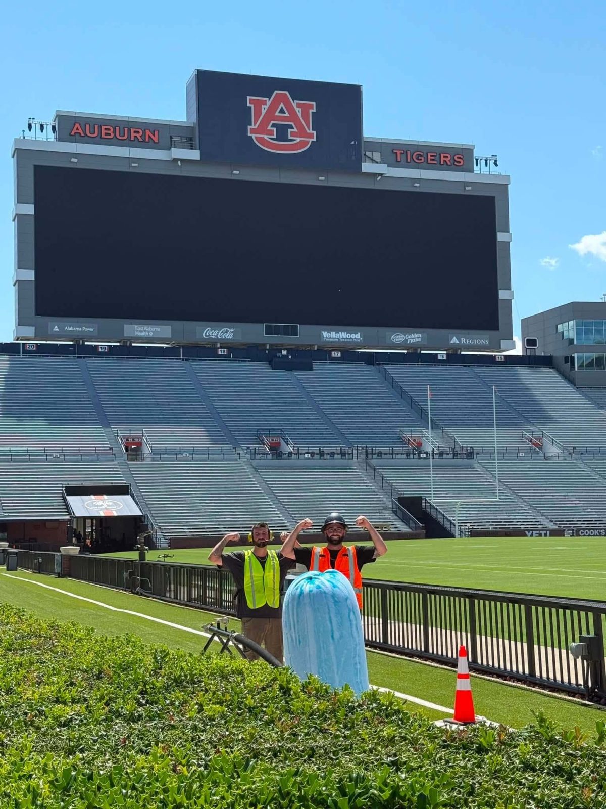 Viking Sewer Rehab crew at Auburn University during a large-scale sewer rehabilitation project